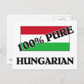 100 % UNGARISCH POSTKARTE (Vorne/Hinten)