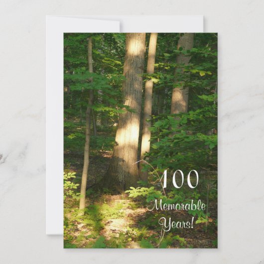 100 unvergessliche Jahre/Geburtstagsfeier-Männchen Einladung (Vorderseite)