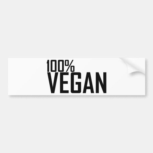 100% vegan autoaufkleber (Vorne)
