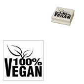100 % Vegan, einfach Gummistempel (Stempel)