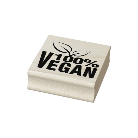 100 % Vegan, einfach Gummistempel (Stempel)