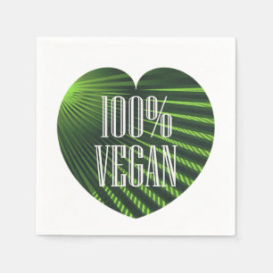100 % Vegan - Motivationsmotiv für das Thema Grüne Serviette