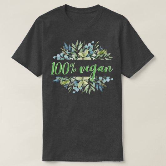100 Vegan Salat Veganismus Gemüse Obst T-Shirt (Design vorne)