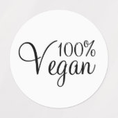 100 % Vegane Etiketten (Design 2)