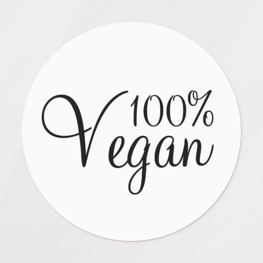 100 % Vegane Etiketten (Design 1)