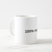 100% vegane Tasse (Vorderseite Links)