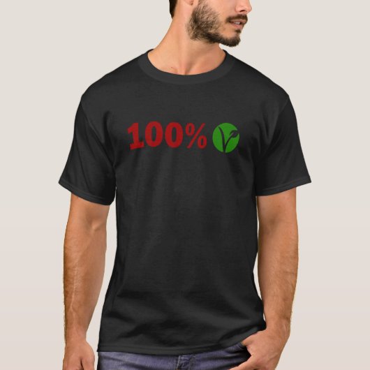 100 Veganer Slogan T-Shirt (Vorderseite)