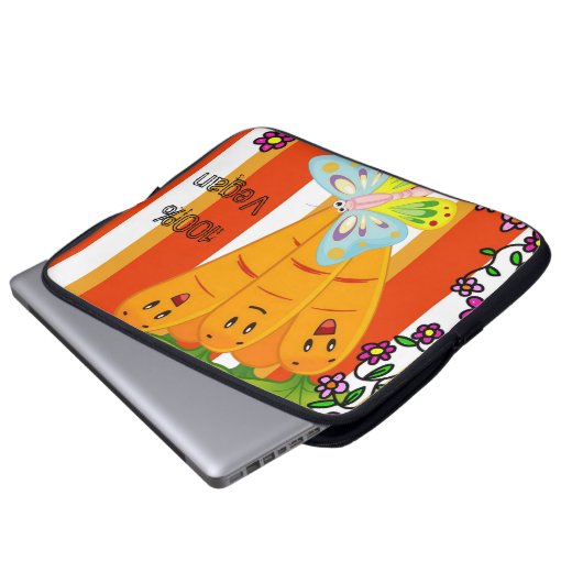 100% Veganer Streifen für Notebook-Siebkarren Laptopschutzhülle (Vorne Knopf)