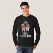 100 Vegetarian Veggie AF Veganes Statement Mens Wo T-Shirt (Vorne ganz)