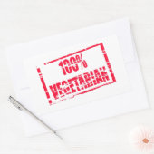 100% vegetarisch rechteckiger aufkleber (Umschlag)
