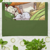 100% Veggie Happy Guinea Schweinefleisch mit Karot Geschirrtuch (Gefaltet)