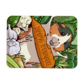100% Veggie Happy Guinea Schweinefleisch mit Karot Magnet (Horizontal)