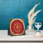 [100] Vegvisir - Viking Gold Magic Runic Compass Fotoplatte (InSitu)