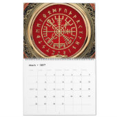[100] Vegvisir - Viking Gold Magic Runic Compass Kalender (Mär 2027)