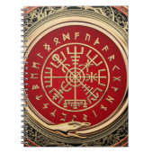 [100] Vegvisir - Viking Gold Magic Runic Compass Notizblock (Vorderseite)