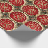 [100] Vegvisir - Viking-Goldmagischer Runic Geschenkpapier (Ecke)