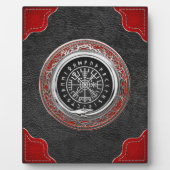 [100] Vegvisir - Viking Silver Magic Runic Compass Fotoplatte (Vorderseite)
