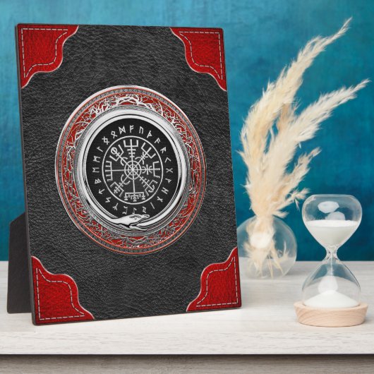 [100] Vegvisir - Viking Silver Magic Runic Compass Fotoplatte (Seite)