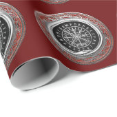 [100] Vegvisir - Viking Silver Magic Runic Compass Geschenkpapier (Rolleneckpunkt)