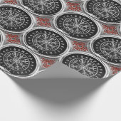 [100] Vegvisir - Viking Silver Magic Runic Compass Geschenkpapier (Ecke)