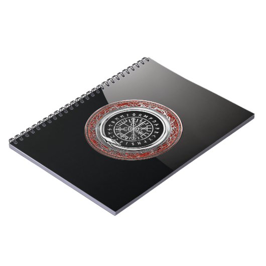 [100] Vegvisir - Viking Silver Magic Runic Compass Notizblock (Linke Seite)