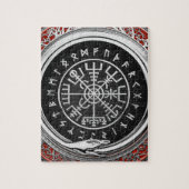 [100] Vegvisir - Viking Silver Magic Runic Compass Puzzle (Vertikal)
