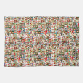 100 Vintag Santas Geschirrtuch (Horizontal)