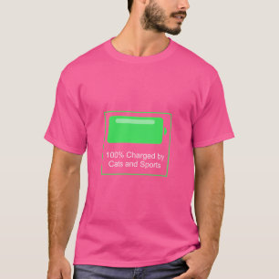 100 von Katzen und Sportarten beladen T-Shirt