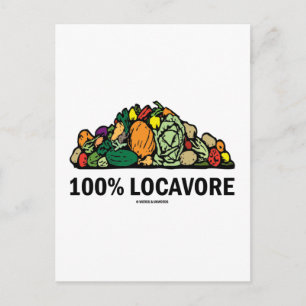 100 % Vorrat (Stück Gemüse) Postkarte
