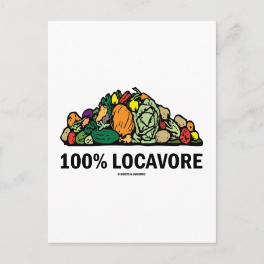 100 % Vorrat (Stück Gemüse) Postkarte (Vorderseite)