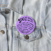 100 % wahre Girl-Taste Button (Beispiel)