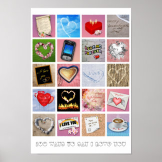 100 Wege zu sagen, ich Liebe Sie Poster