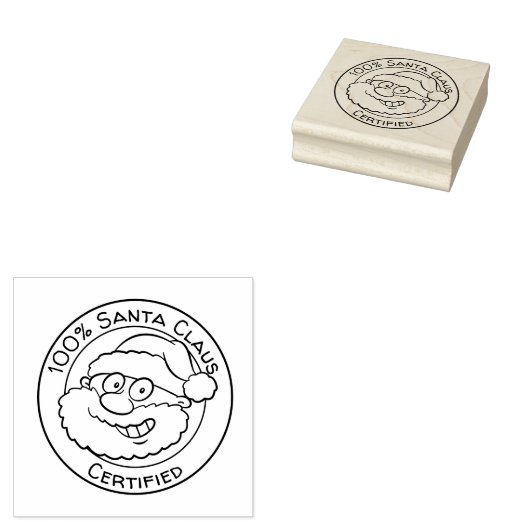 100% Weihnachtsmann zertifiziert Niedlichen Cartoo Gummistempel (Stempel)