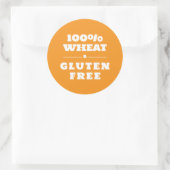 100 % Weizen und glutenfrei Runder Aufkleber (Tasche)