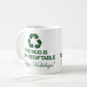 100% wieder verschenkbare Tasse (Vorderseite Links)