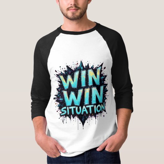 100% Win-Win Herren Basic 3/4 Sleeve Raglan T - Sh T-Shirt (Vorderseite)