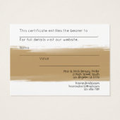 100 x Business LOGO Geschenkgutscheine Friseur Sho (Rückseite)