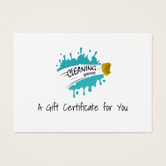 100 x Business LOGO Geschenkgutscheine REINIGUNG (Vorderseite)