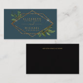 100 x Greenery Gold Wedding Enclosure Details Card Visitenkarte (Vorne/Hinten)