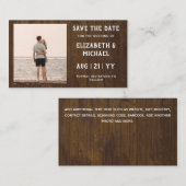 100 x HAUSHALT Foto Rett Datum RUSTISCHE Holzhochz Visitenkarte (Vorne/Hinten)