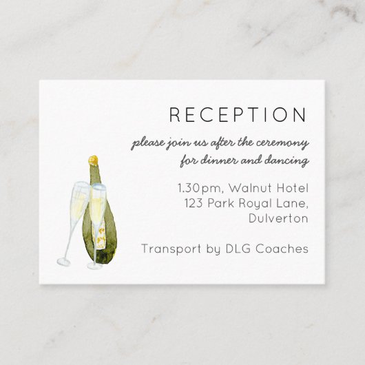 100 x Hochzeitssaftkarten - Details zu den Routenk Visitenkarte (Vorderseite)