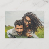 100 x QR CODE WEDDING RSVP Eucalyptus FOTO Budget Visitenkarte (Rückseite)