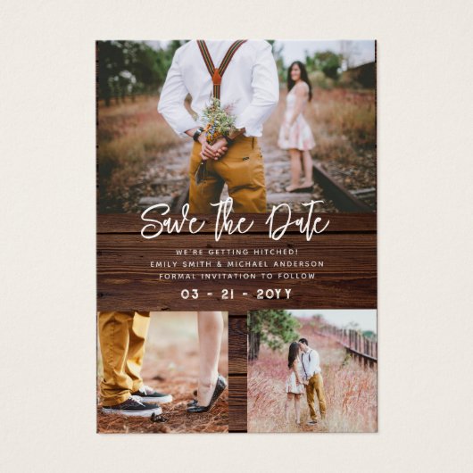 100 x RUSTIK Speichern Sie die Daten - FOTO COLLAG (Vorderseite)