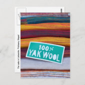 100 % Yak Wool Postkarte (Vorne/Hinten)