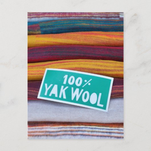 100 % Yak Wool Postkarte (Vorderseite)