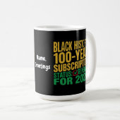 100-Year Black History Subscription Status Renewed Kaffeetasse (VorderseiteRechts)