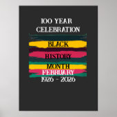 100 year celebration black history month 2026 poster (Vorne)