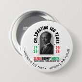 100 Years Centennial Woodson Black History Month Button (Vorne & Hinten)