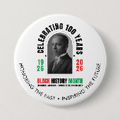 100 Years Centennial Woodson Black History Month Button (Vorderseite)