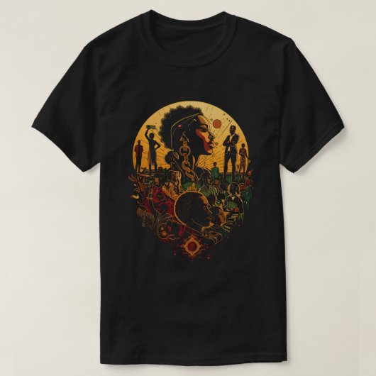 100 Years of Black History – Past Present Future T T-Shirt (Design vorne)